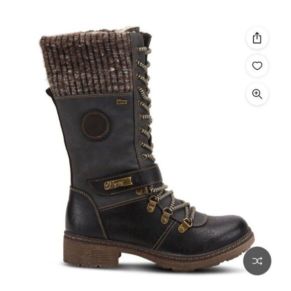 Spring Step Shoes - •Spring Step Ababi Mid-calf Women Water Resistant Brown Zip Boots Size 42 / 10.5